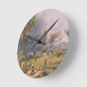 Esmeralda、オリノコで、スペインのなMissiの場所 ラウンド壁時計 (傾斜)