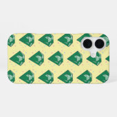 esmeralda verde vector iPhone 16ケース (裏面横)