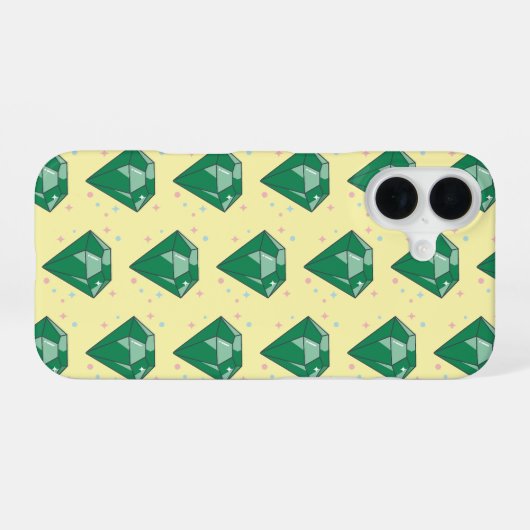 esmeralda verde vector iPhone 16ケース (裏面横)