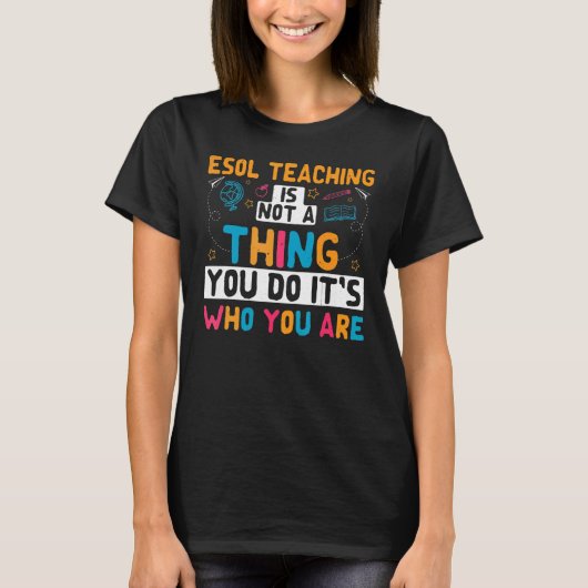 ESOL先生仮想教え的な評価オンライン Tシャツ (正面)