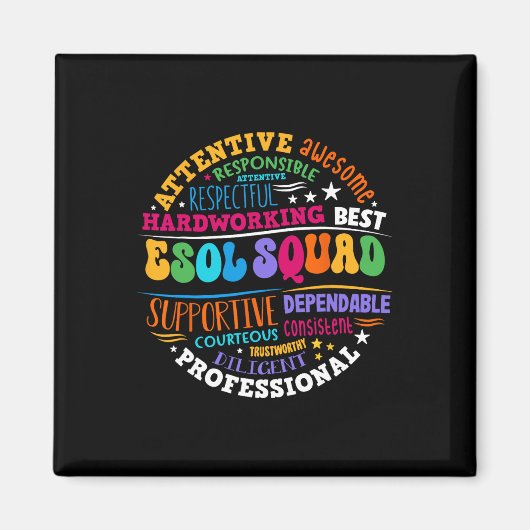 Esol Squad Teachers And Students Team Back To Scho マグネット (正面)