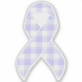 Esophageal Cancer Awareness Plaid Periwinkle シール (正面)