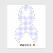 Esophageal Cancer Awareness Plaid Periwinkle シール (シート)