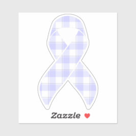 Esophageal Cancer Awareness Plaid Periwinkle シール