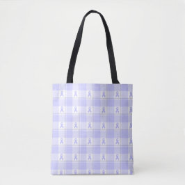 Esophageal Cancer Awareness Plaid Periwinkle  トートバッグ