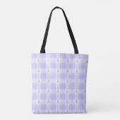 Esophageal Cancer Awareness Plaid Periwinkle  トートバッグ (裏面)