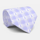Esophageal Cancer Awareness Plaid Periwinkle ネクタイ (ロール)