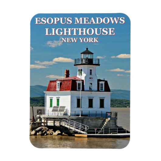 Esopus Meadows Light house, New York Photo Magnet マグネット (縦)