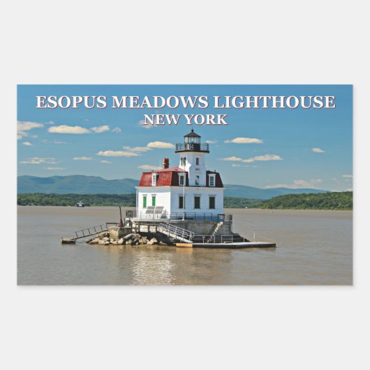 Esopus Meadows Light house, New York Stickers 長方形シール (正面)