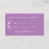 Esoteric ホリスティック Moonモダン Photoアポイントメント 名刺 (裏面)