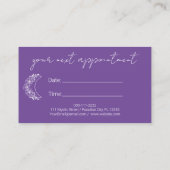 Esoteric ホリスティック Moonモダン Photoアポイントメント 名刺 (裏面)