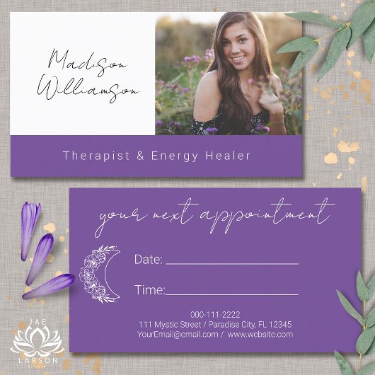 Esoteric ホリスティック Moonモダン Photoアポイントメント 名刺