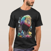 Esoteric Lion Crystals Cute Illustration  2 Tシャツ (正面)