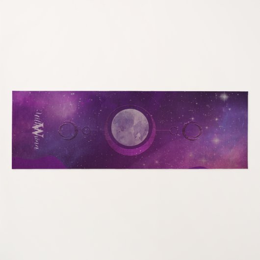 Esoteric Moon And Stars Personalized ヨガマット (正面(横))