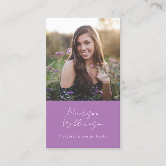 Esoteric Psychic モダン Photo Customer Thank 名刺 (正面)