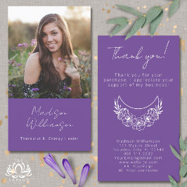 Esoteric Psychic モダン Photo Customer Thank 名刺