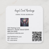 *~* Esoteric QR神秘的なレインボーエンジェルウィングスAP78 スクエア名刺 (裏面)