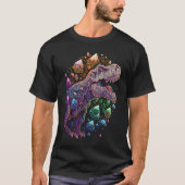 Esoteric Rex Trex Crystals Cute Illustration 1 Tシャツ (正面)