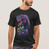 Esoteric Rex Trex Crystals Cute Illustration  1 Tシャツ (正面)