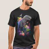 Esoteric Rex Trex Crystals Cute Illustration  2 Tシャツ (正面)