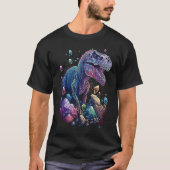 Esoteric Rex Trex Crystals Cute Illustration  5 Tシャツ (正面)