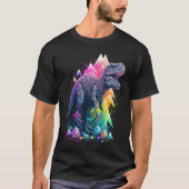 Esoteric Rex Trex Crystals Cute Illustration  6 Tシャツ (正面)
