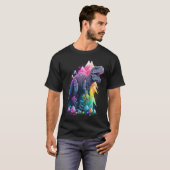 Esoteric Rex Trex Crystals Cute Illustration  6 Tシャツ (正面フル)