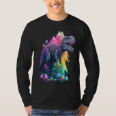 Esoteric Rex Trex Crystals Cute Illustration  6 Tシャツ (正面)