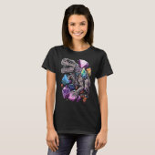 Esoteric Rex Trex Crystals Cute Illustration  7 Tシャツ (正面フル)