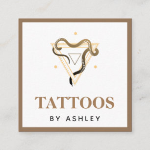 Esoteric Snake Brown Tattoo Artist Social Media スクエア名刺