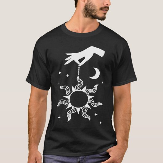 Esoteric Spiritual Moon Hand Line Tシャツ (正面)