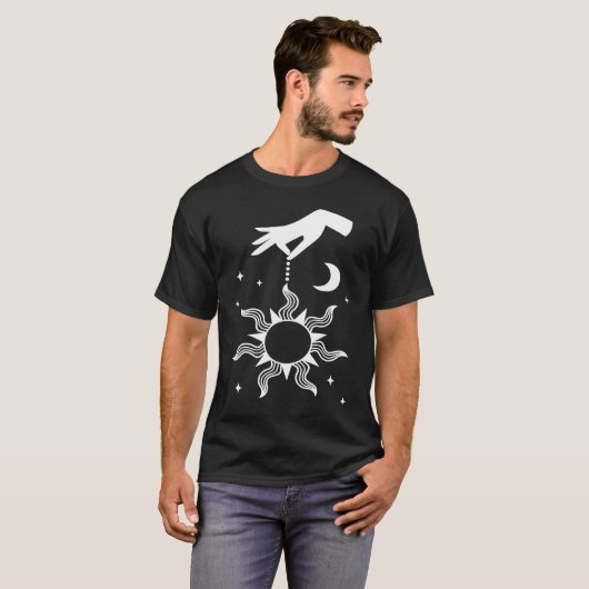 Esoteric Spiritual Moon Hand Line Tシャツ (正面フル)