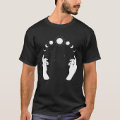 Esoteric Spiritual Moon Phases Hand Line Tシャツ (正面)