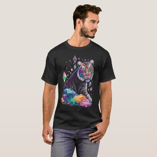 Esoteric Tiger Crystals Cute Illustration  1 Tシャツ (正面フル)