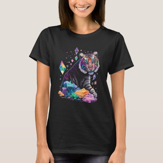 Esoteric Tiger Crystals Cute Illustration 2 Tシャツ (正面)