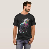 Esoteric Unicorn Crystals Cute Illustration Tシャツ (正面フル)