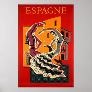 Espagne、スペインの旅行ポスター ポスター