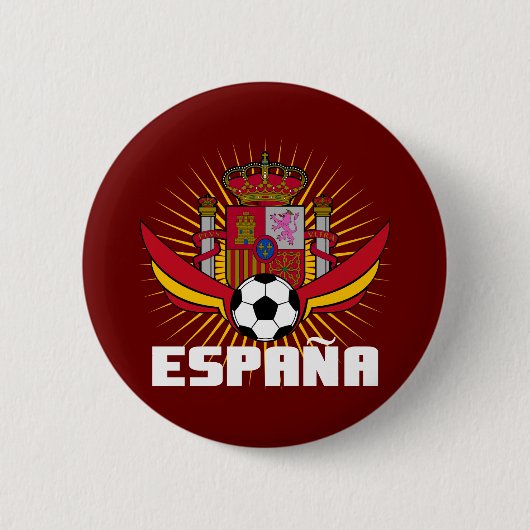 Españaのサッカー 缶バッジ (正面)