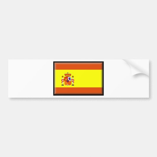 Españaの旗 バンパーステッカー (正面)