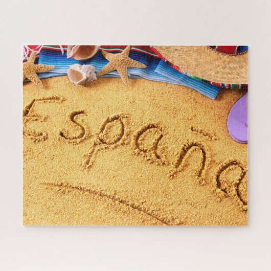Españaスペインのビーチの写真のパズル ジグソーパズル (横)
