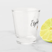 Españaスペインの旗のハートの原稿 ショットグラス (左)