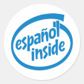 Español inside ラウンドシール (正面)