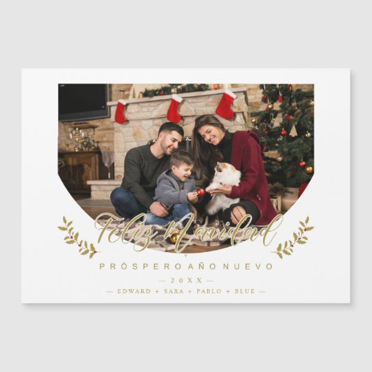 Español Moderna Tipografía Feliz Navidad Foto (正面)