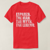 EsparzaEsparza姓Esparza姓Espar Tシャツ (デザイン正面)