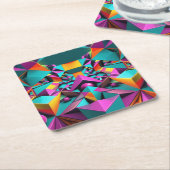 Espejismo Geométrico スクエアペーパーコースター (アングル)