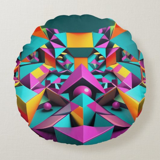 Espejismo Geométrico ラウンドクッション (正面)