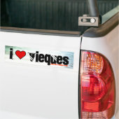 Esperanzaの桟橋の下、ハート、I、ヴィエケス島、… バンパーステッカー (トラック上)