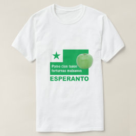 Esperatnto/"Pomo ĉiunのtagonのforturnasのmalsanon"、 Tシャツ