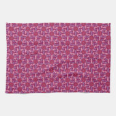 Espiral Floral Magenta キッチンタオル (横)