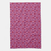 Espiral Floral Magenta キッチンタオル (縦)
